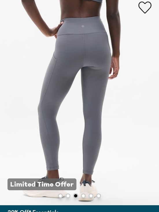 Athleta Pants - Athleta High-Rise Slate Grey Interval Stash 7/8 Tight Performance Leggings